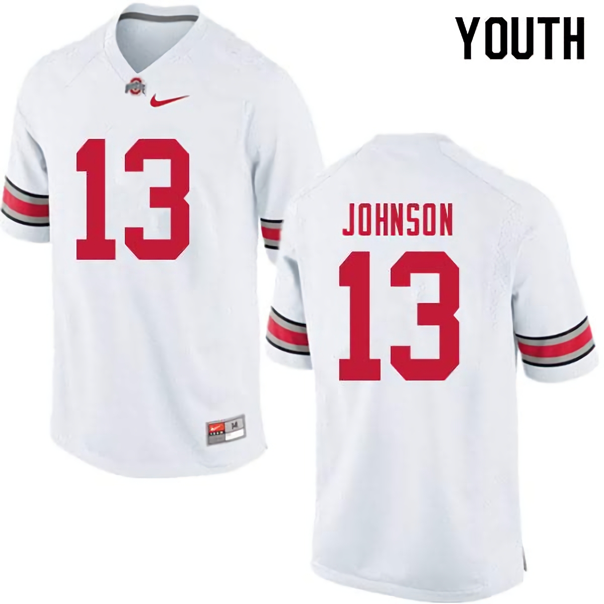 Tyreke Johnson Ohio State Buckeyes Youth NCAA #13 Nike White College Stitched Football Jersey HNQ0456SC